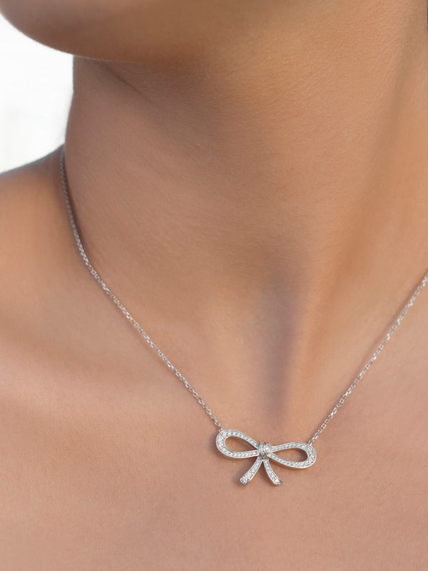 DIAMOND BOWTIE NECKLACE