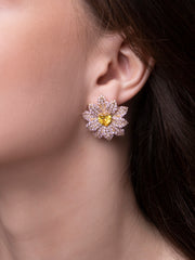 AMBER GOLD EARRING