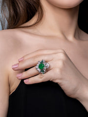 GREEN ROSE RING