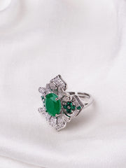 GREEN ROSE RING
