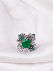 GREEN ROSE RING