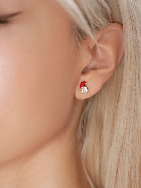 SANTA HAT EARRING