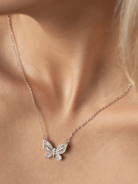 CRYSTAL BUTTERFLY NECKLACE