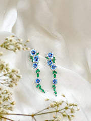 LONG BLUE LYLA EARRING