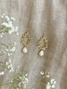 LEAF AND PEARL EARRINGS