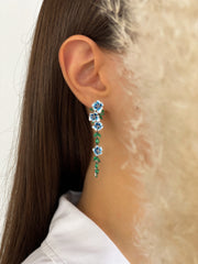 LONG BLUE LYLA EARRING