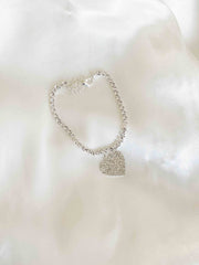 RHINESTONE HEART ANKLET