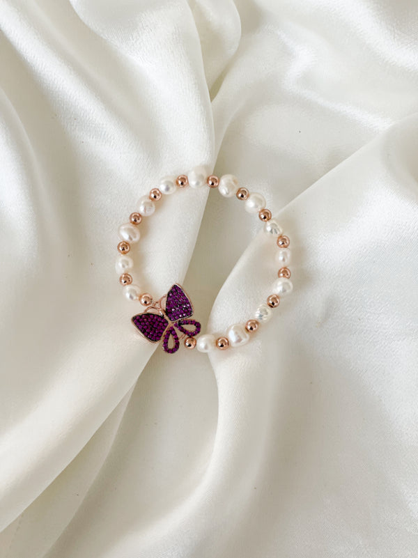 PEARL & BUTTERFLY BRACELET