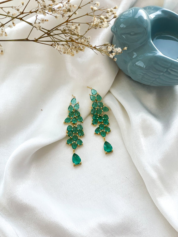GREEN MINI DROP EARRINGS