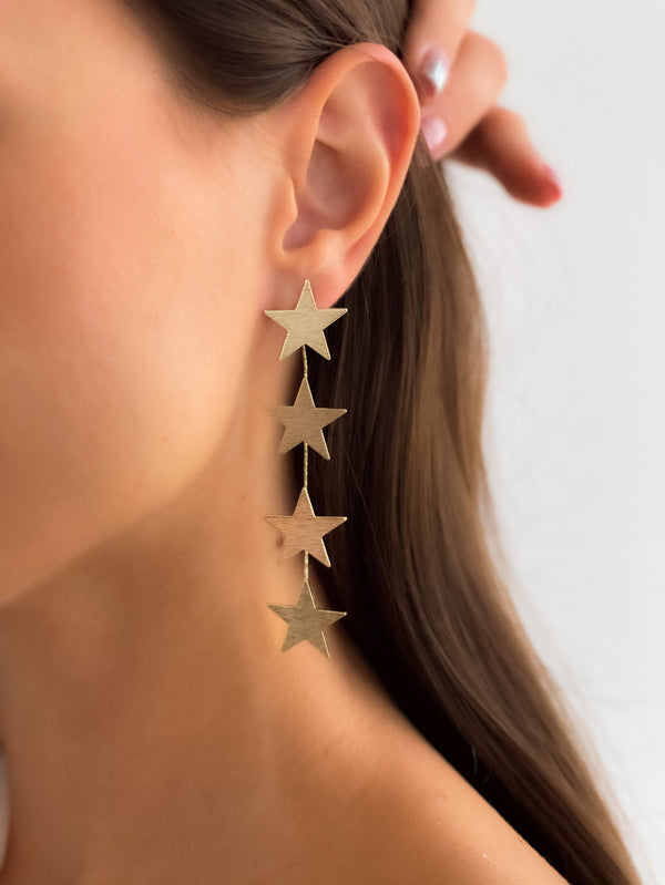 STAR CHAIN EARRINGS