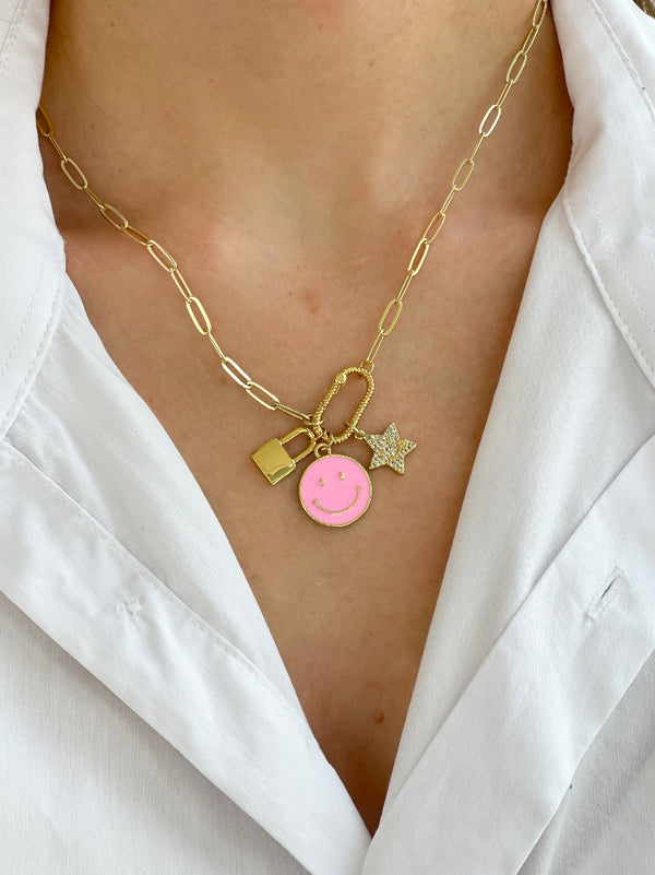 HAPPY LOCK NECKLACE