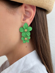DOUBLE FLOWER EARRING