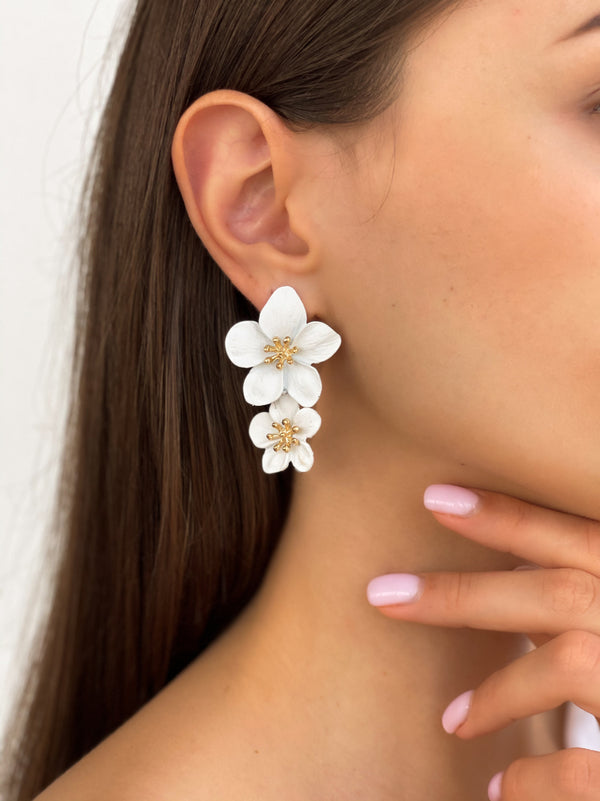 DOUBLE FLOWER EARRING