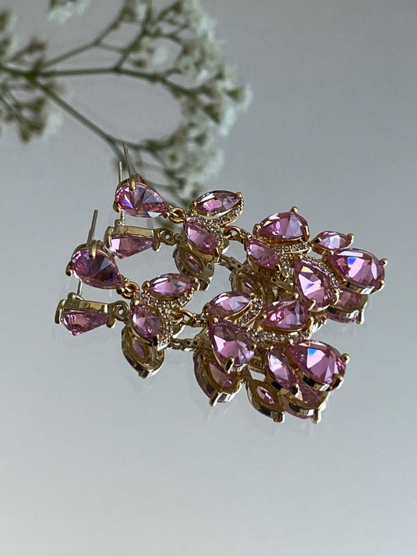 PINK DROP EARRING