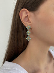 TRIPLE DAISY EARRINGS