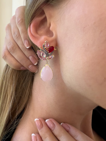 PINK DROP EARRINGS