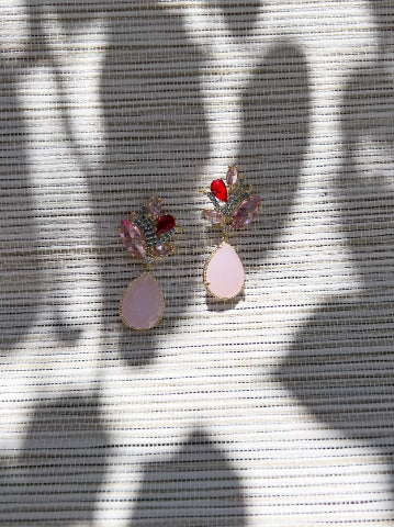 PINK DROP EARRINGS