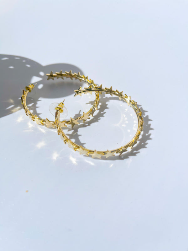 STAR HOOP EARRING