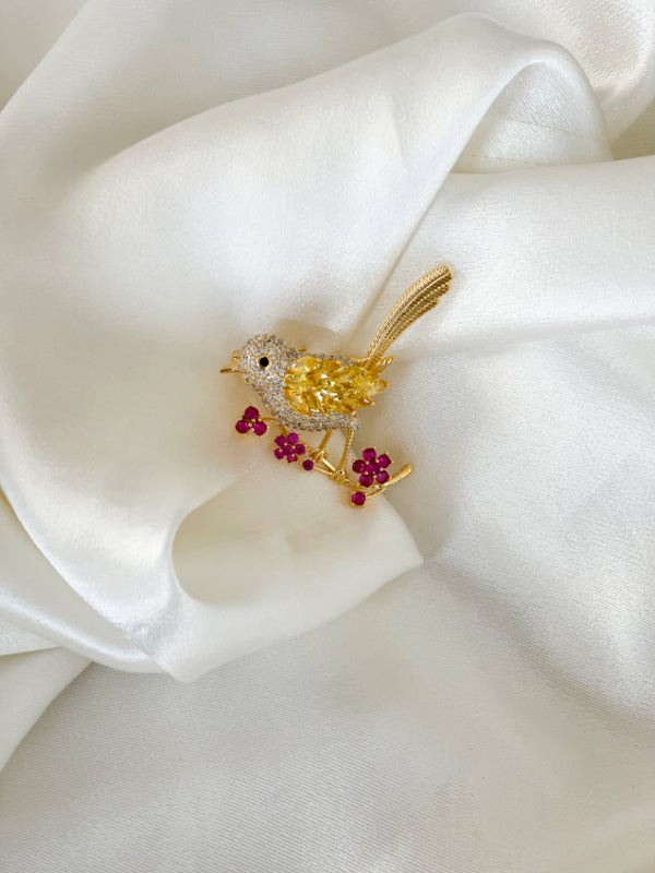 GOLDEN BIRD BROOCH