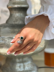 FEATHER & GREEN STONE