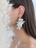 BRIDAL WHITE FLOWER EARRINGS