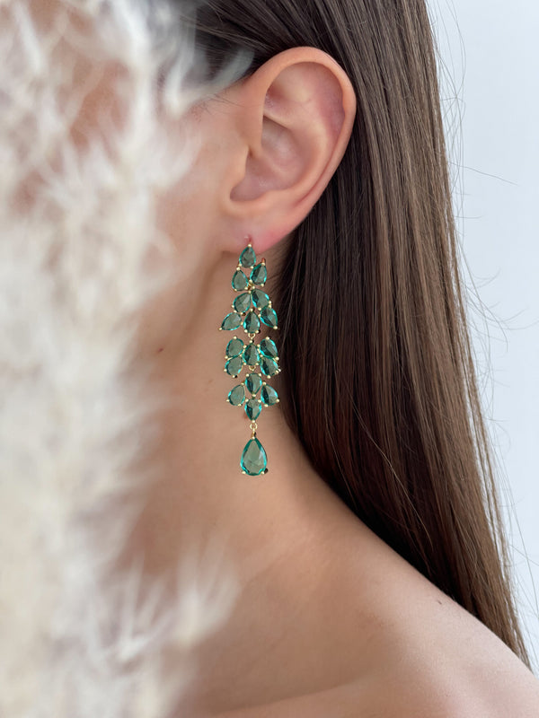GREEN MINI DROP EARRINGS