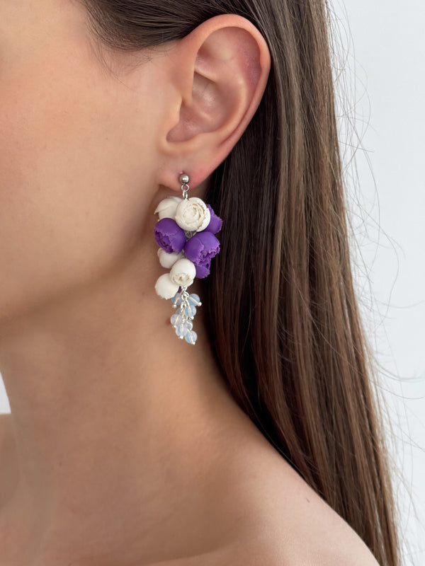 DREAM PURPLE FLOWER EARRING
