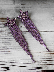 PURPLE STAR EARRING