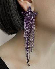 PURPLE STAR EARRING