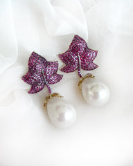 PURPLE LEAF EARRING